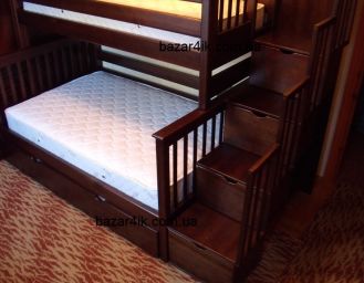 двухъярусная кровать с комодом лестницей Кешорт