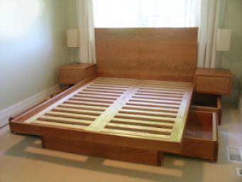 Кровать деревянная с ящиками Филимон