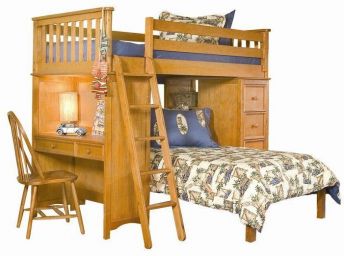 двухъярусная кровать Зенбунгат деревянная