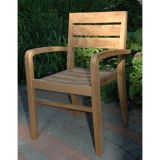 стул деревянный с подлокотниками Карла